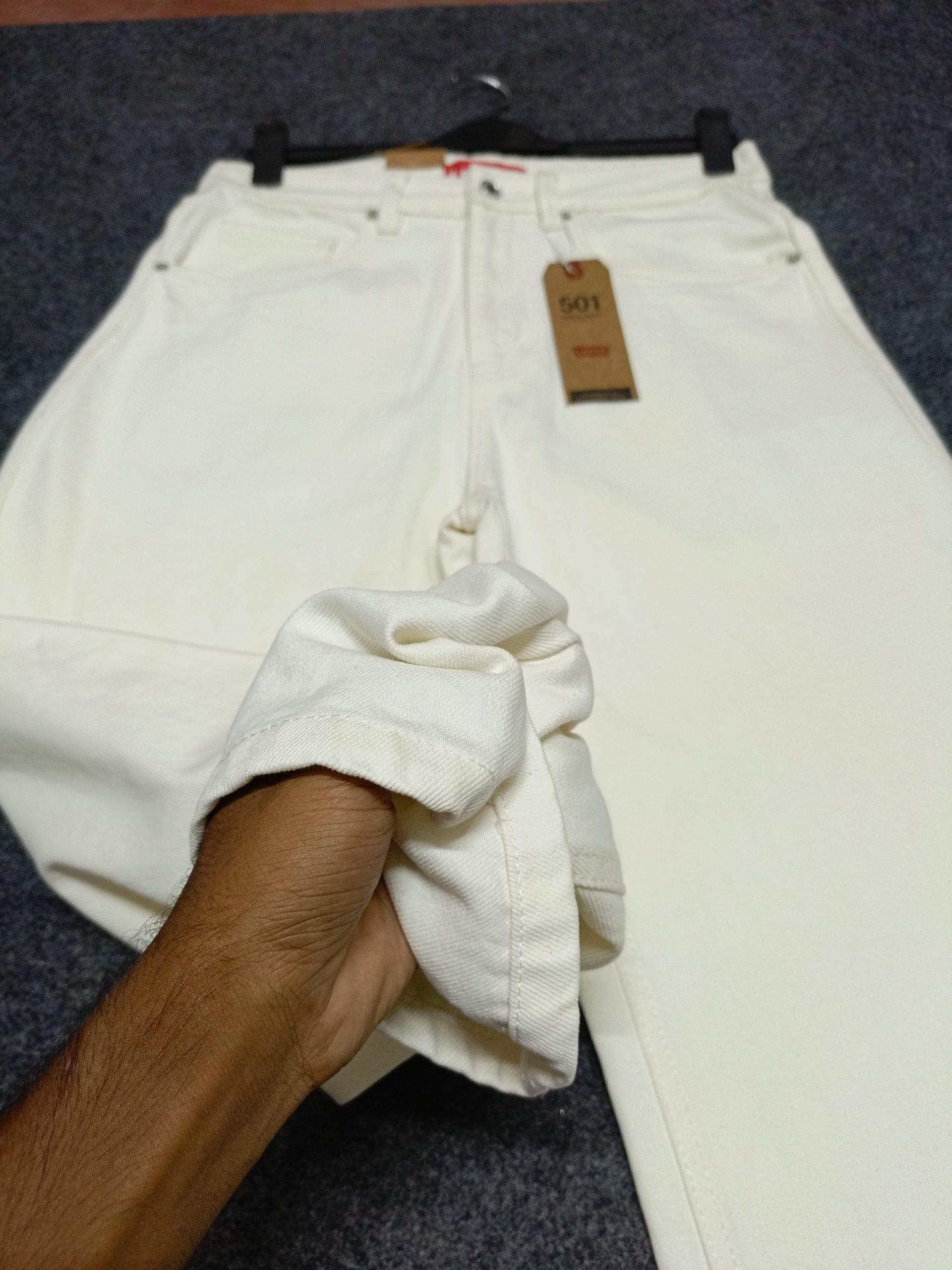 Creamy White Color Denim Jeans Pant - Image 5