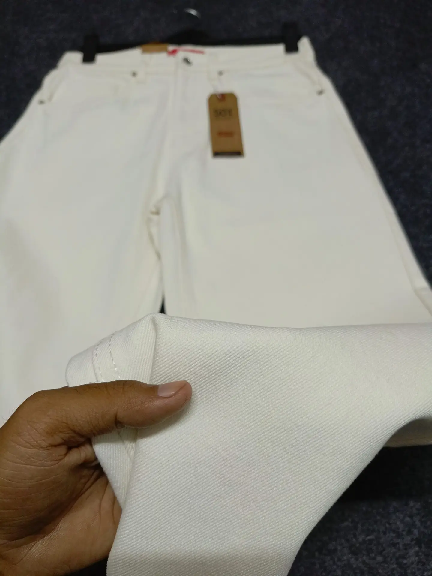 Creamy White Color Denim Jeans Pant - Image 4