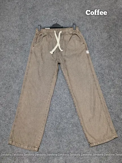 Semi Baggy Denim Trouser - "Coffee" Color