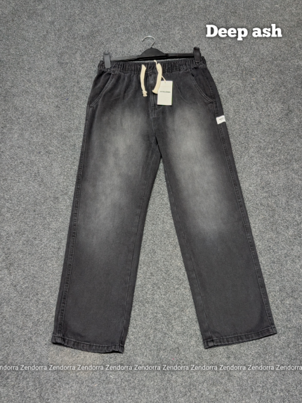 Semi Baggy Denim Trouser - "Deep ash" Color