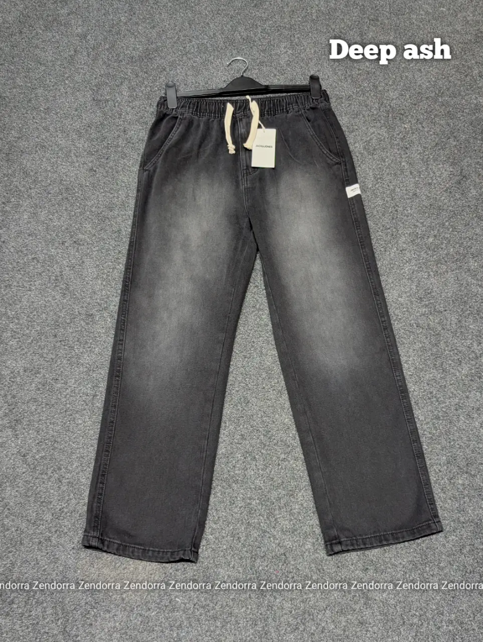 Semi Baggy Denim Trouser - "Deep ash" Color