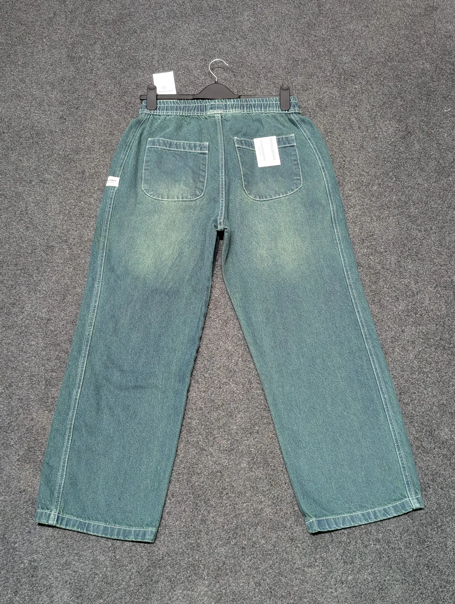Semi Baggy Denim Trouser - "Mint Green" Color - Image 2