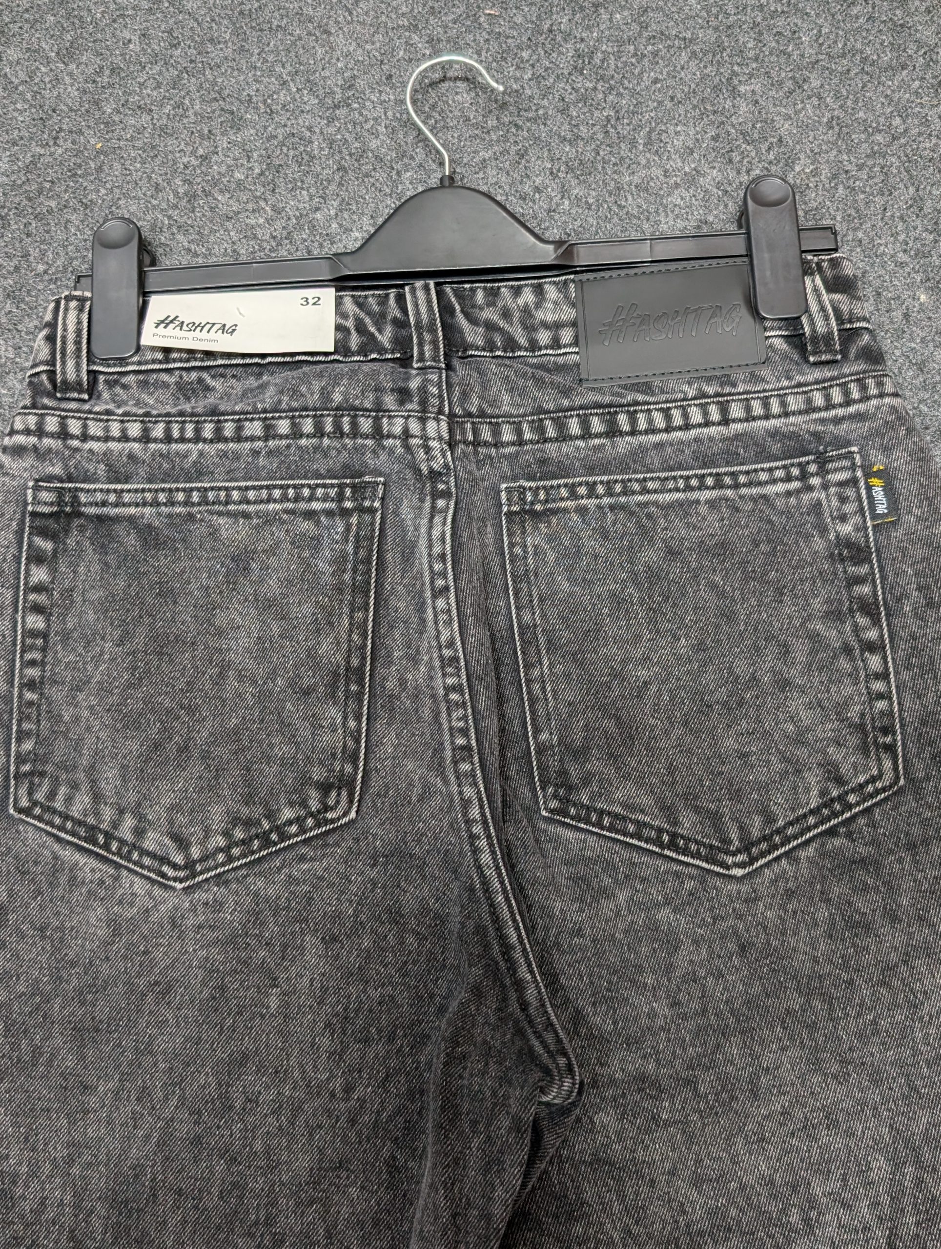 HashTag Semi Baggy Denim Pants - Smoky Ash - Image 8