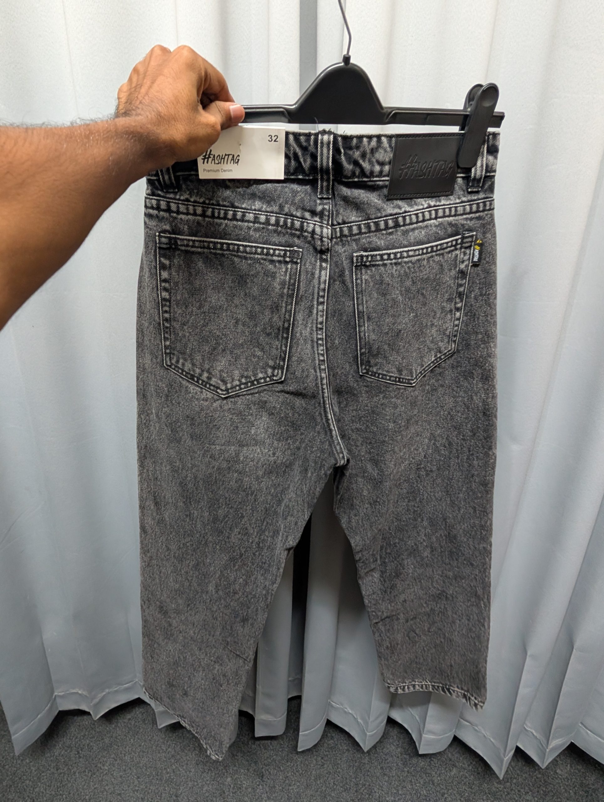 HashTag Semi Baggy Denim Pants - Smoky Ash - Image 2