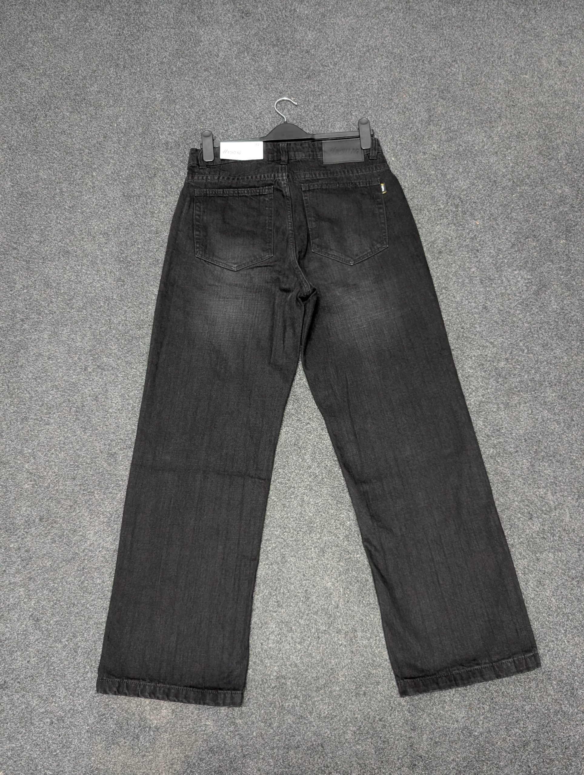 HashTag Semi Baggy Denim Pants Black Wash Price in BD - প্রফেশনাল প্রোডাক্ট ইমেজ ডেসক্রিপশন।