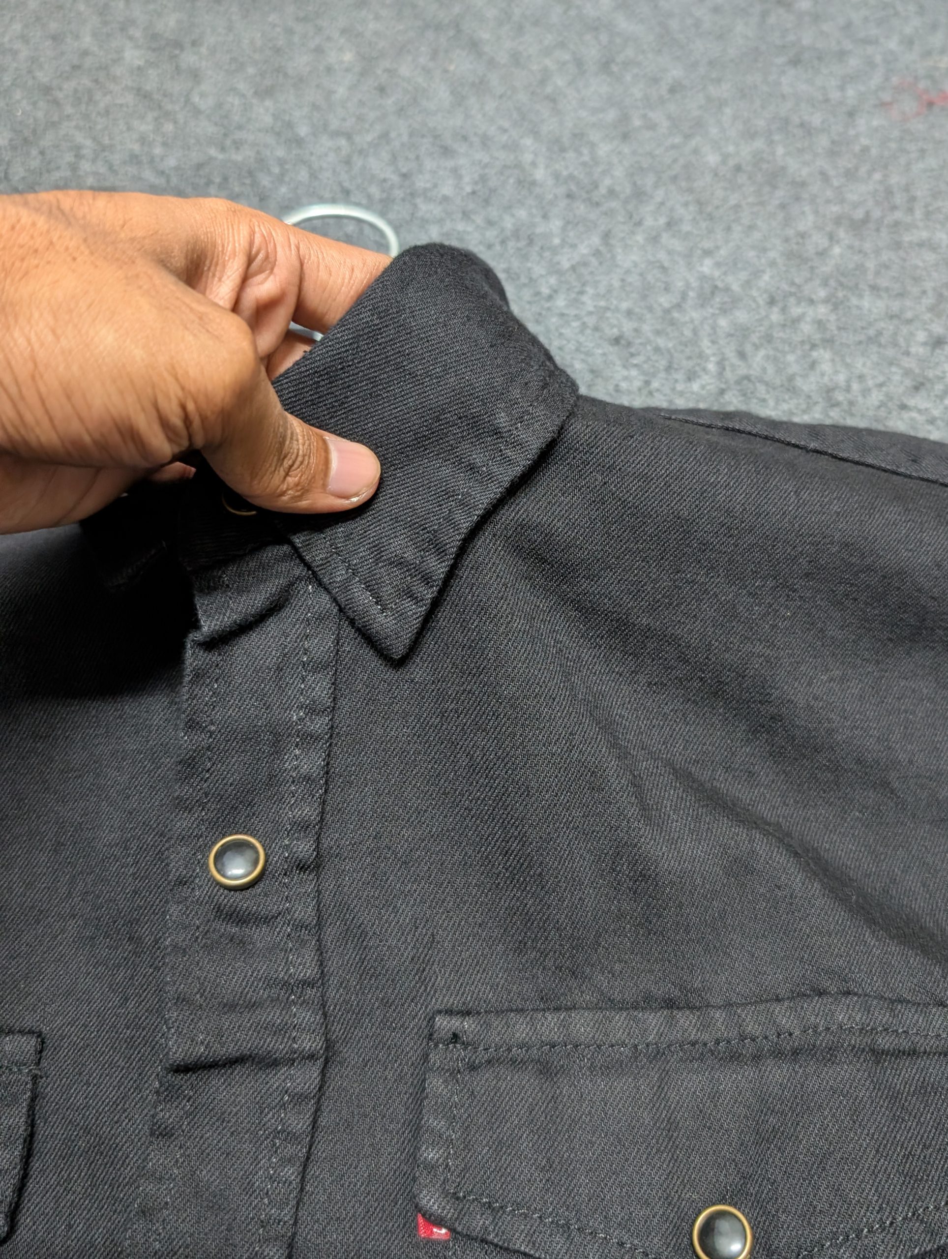 Boxy-Fit Denim Shirt "Black" color - Image 2