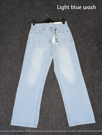 HashTag Semi Baggy Denim Pants - Light Blue Price in BD - প্রফেশনাল প্রোডাক্ট ইমেজ ডেসক্রিপশন।
