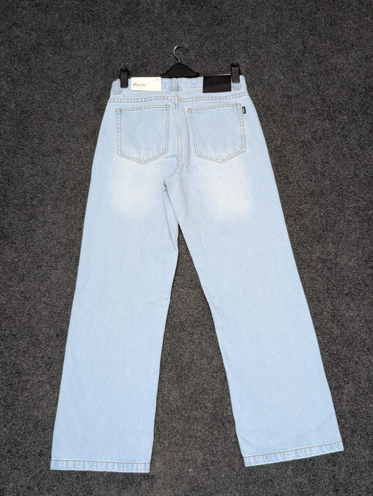 HashTag Semi Baggy Denim Pants - Light Blue Price in BD - প্রফেশনাল প্রোডাক্ট ইমেজ ডেসক্রিপশন।
